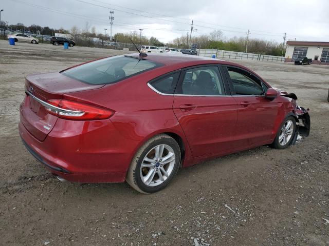 3FA6P0HD4JR217278 - 2018 FORD FUSION SE RED photo 3