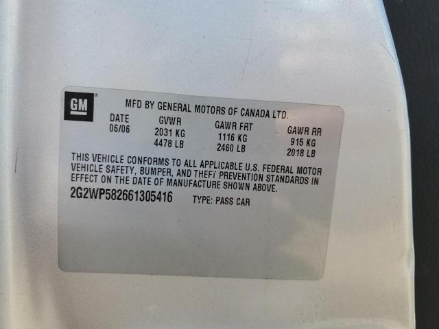 2G2WP582661305416 - 2006 PONTIAC GRAND PRIX 银色 照片 13