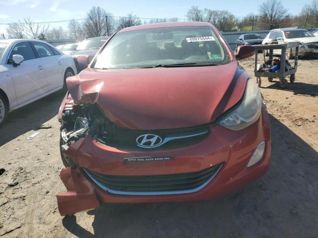 KMHDH4AE6DU615268 - 2013 HYUNDAI ELANTRA GLS RED photo 5