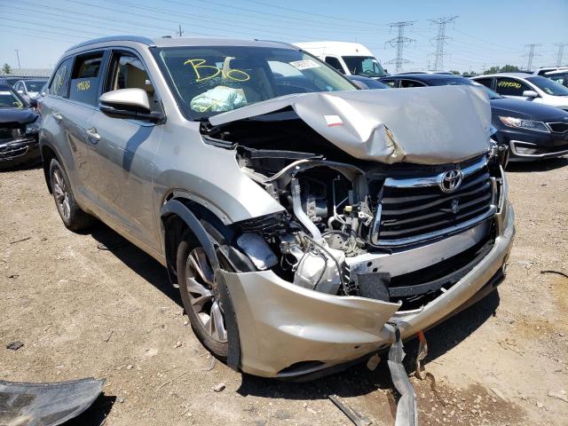 5TDJKRFH9FS169276 - 2015 TOYOTA HIGHLANDER XLE GOLD photo 1