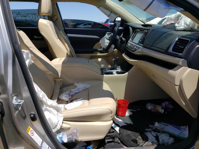 5TDJKRFH9FS169276 - 2015 TOYOTA HIGHLANDER XLE GOLD photo 5