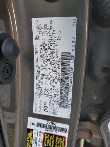 5TFJU4GN6EX057271 - 2014 TOYOTA TACOMA DOUBLE CAB PRERUNNER GRAY photo 13