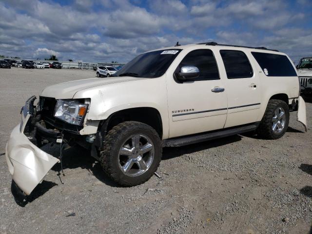 1GNSKKE70DR354808 - 2013 CHEVROLET SUBURBAN K1500 LTZ WHITE photo 1