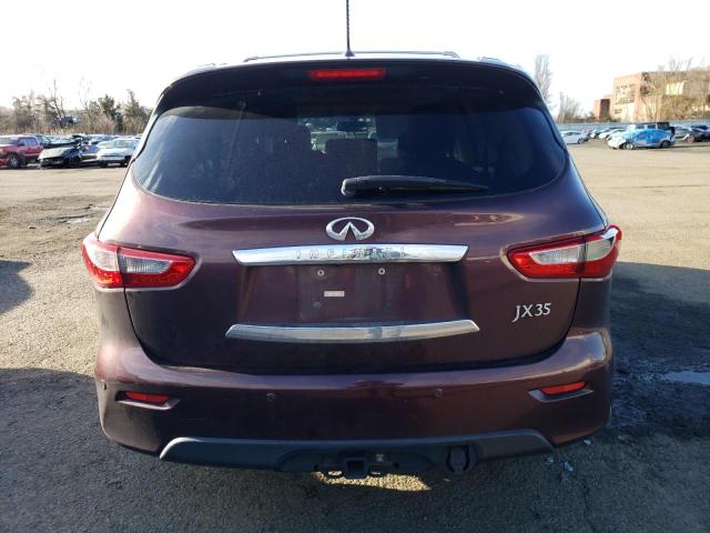 5N1AL0MM2DC321823 - 2013 INFINITI JX35 BURGUNDY photo 6