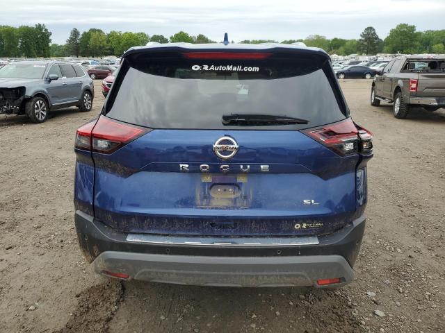 JN8AT3CA0MW028129 - 2021 NISSAN ROGUE SL BLUE photo 6