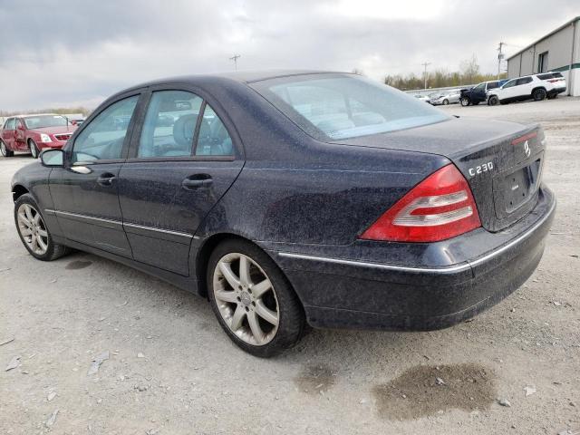 WDBRF40J53F435411 - 2003 MERCEDES-BENZ C 230K SPORT SEDAN BLUE photo 2