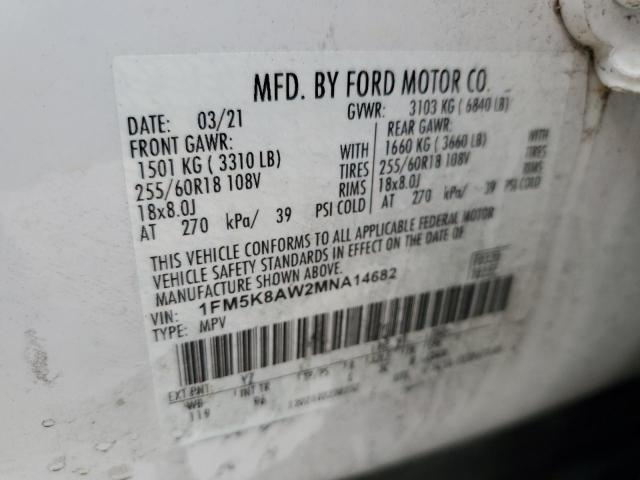 1FM5K8AW2MNA14682 - 2021 FORD EXPLORER POLICE INTERCEPTOR 黑色 照片 14