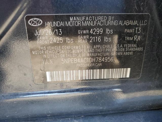 5NPEB4AC1DH784956 - 2013 HYUNDAI SONATA GLS TWO TONE photo 12