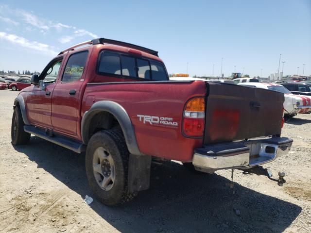 5TEGN92N72Z135251 - 2002 TOYOTA TACOMA DOUBLE CAB PRERUNNER BURGUNDY photo 3