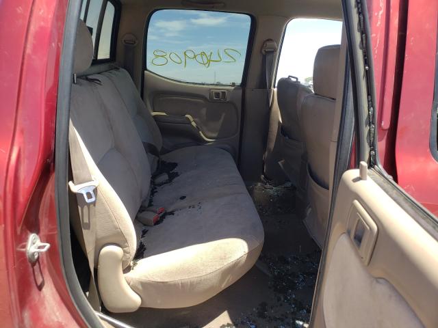 5TEGN92N72Z135251 - 2002 TOYOTA TACOMA DOUBLE CAB PRERUNNER BURGUNDY photo 6