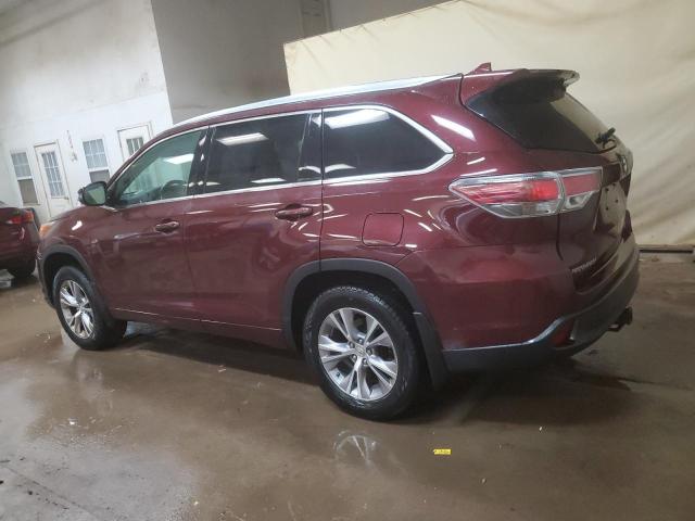 5TDJKRFH5FS138736 - 2015 TOYOTA HIGHLANDER XLE BURGUNDY photo 2
