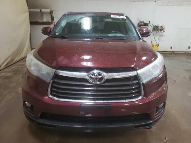 5TDJKRFH5FS138736 - 2015 TOYOTA HIGHLANDER XLE BURGUNDY photo 5