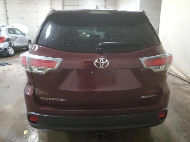 5TDJKRFH5FS138736 - 2015 TOYOTA HIGHLANDER XLE BURGUNDY photo 6