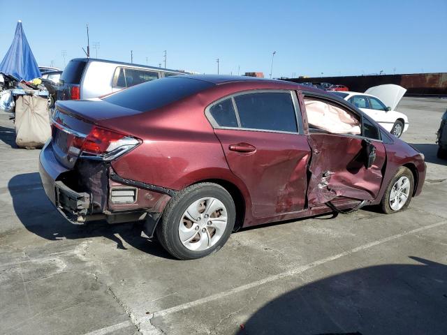 19XFB2F54EE251136 - 2014 HONDA CIVIC LX BURGUNDY photo 3