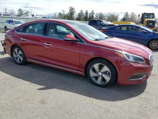 KMHE34L14GA018025 - 2016 HYUNDAI SONATA HYBRID BURGUNDY photo 4