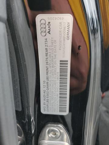 WAUVGAFH8BN009617 - 2011 AUDI S5 PRESTIGE 黑色 照片 12