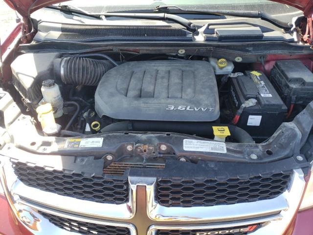 2C4RDGBG4FR737358 - 2015 DODGE GRAND CARA SE RED photo 11