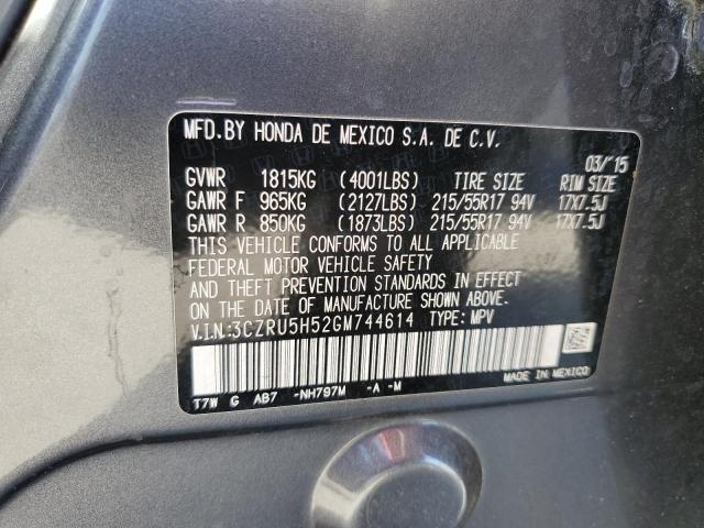 3CZRU5H52GM744614 - 2016 HONDA HR-V EX GRAY photo 13