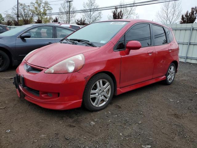 JHMGD38617S067216 - 2007 HONDA FIT S RED photo 1