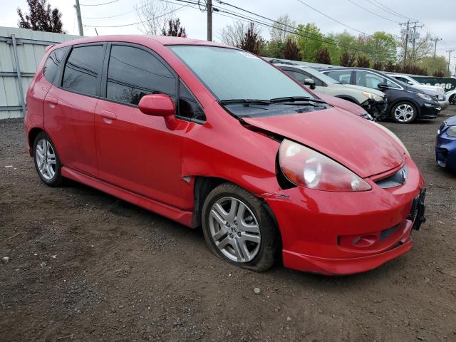 JHMGD38617S067216 - 2007 HONDA FIT S RED photo 4