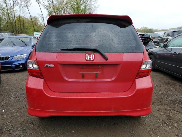 JHMGD38617S067216 - 2007 HONDA FIT S RED photo 6