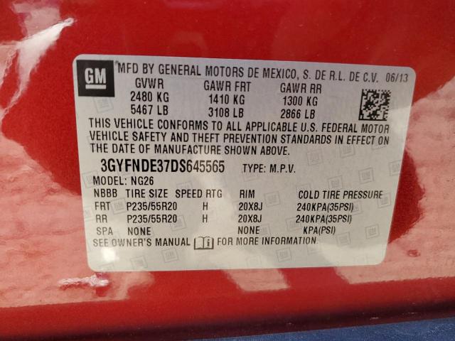 3GYFNDE37DS645565 - 2013 CADILLAC SRX PERFORMANCE COLLECTION Rouge photo 13