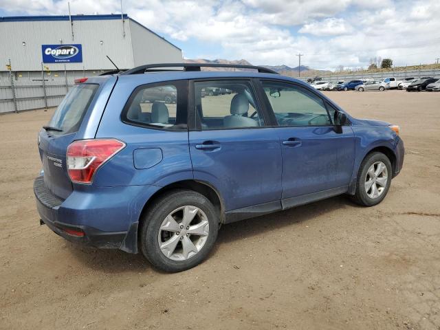 JF2SJABC9FH834167 - 2015 SUBARU FORESTER 2.5I BLUE photo 3