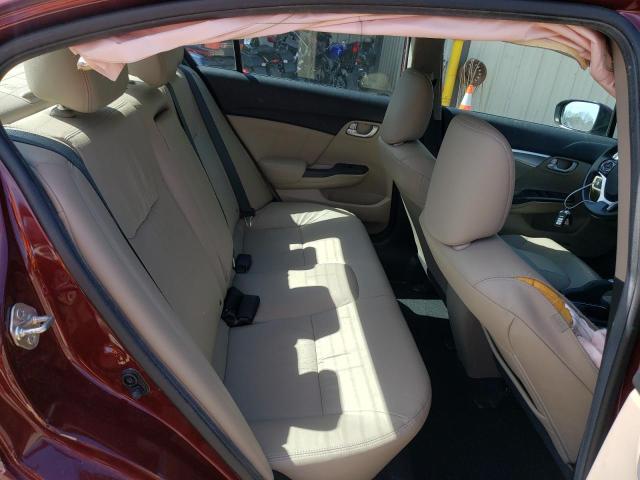 2HGFB2F98FH541650 - 2015 HONDA CIVIC EXL წითელი ფოტო 10