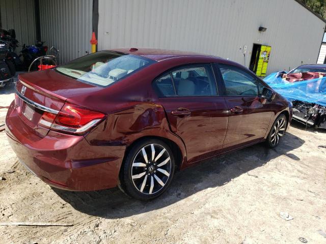 2HGFB2F98FH541650 - 2015 HONDA CIVIC EXL წითელი ფოტო 3