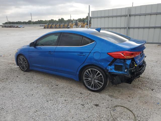 KMHD04LB4JU577156 - 2018 HYUNDAI ELANTRA SPORT BLUE photo 2