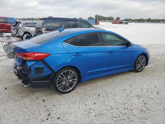 KMHD04LB4JU577156 - 2018 HYUNDAI ELANTRA SPORT BLUE photo 3