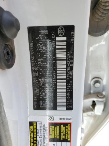 4T1G11AK8RU903404 - 2024 TOYOTA CAMRY SE NIGHT SHADE WHITE photo 13