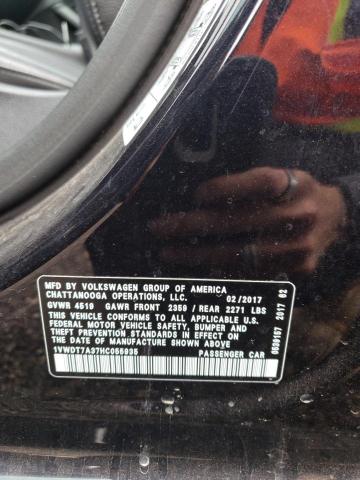 1VWDT7A37HC055935 - 2017 VOLKSWAGEN PASSAT R-LINE أسود صورة 12