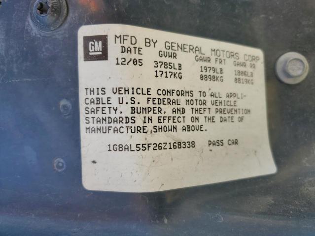 1G8AL55F26Z168338 - 2006 SATURN ION LEVEL 3 WHITE photo 13