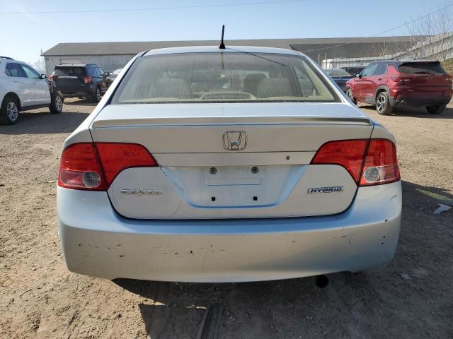 JHMFA36266S024235 - 2006 HONDA CIVIC HYBRID BLUE photo 6