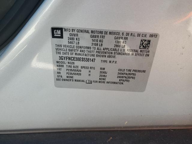 3GYFNCE38ES538147 - 2014 CADILLAC SRX PERFORMANCE COLLECTION SILVER photo 13