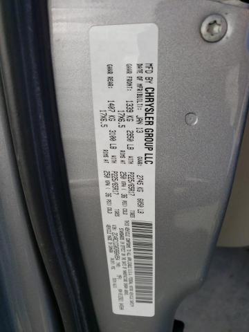 2C4RC1CG0DR664954 - 2013 CHRYSLER TOWN & COU TOURING L SILVER photo 13