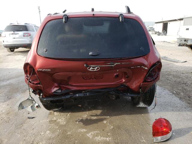 KM8SC13D35U871426 - 2005 HYUNDAI SANTA FE GLS RED photo 6