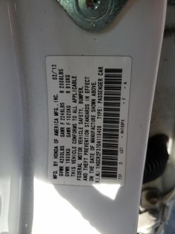 1HGCR2F37DA115406 - 2013 HONDA ACCORD LX WHITE photo 12