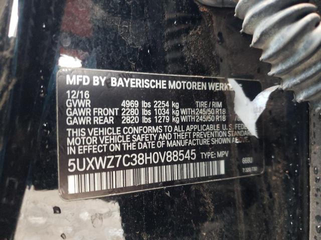 5UXWZ7C38H0V88545 - 2017 BMW X3 SDRIVE28I BLACK photo 13