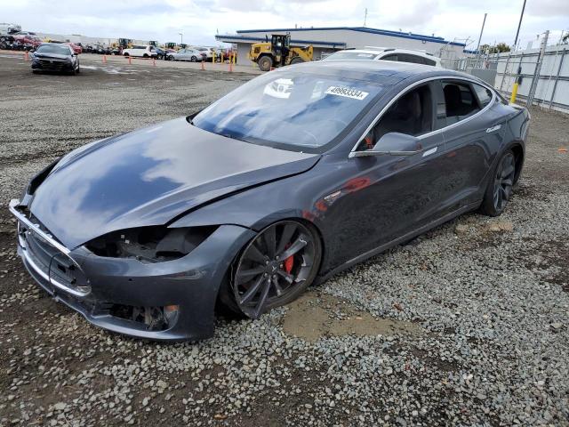 5YJSA1E47FF112117 - 2015 TESLA MODEL S 灰色 照片 1