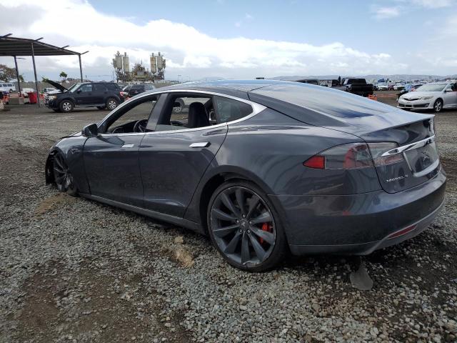 5YJSA1E47FF112117 - 2015 TESLA MODEL S 灰色 照片 2