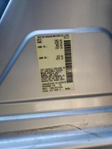 1N4AZ0CPXDC410009 - 2013 NISSAN LEAF S SILVER photo 12