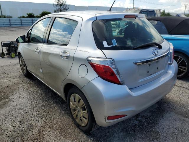 JTDKTUD32DD568180 - 2013 TOYOTA YARIS SILVER photo 2