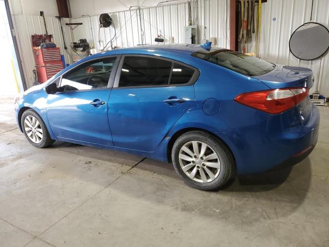 KNAFX4A61E5095756 - 2014 KIA FORTE LX BLUE photo 2