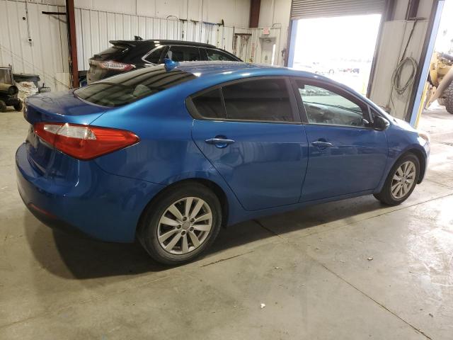 KNAFX4A61E5095756 - 2014 KIA FORTE LX BLUE photo 3