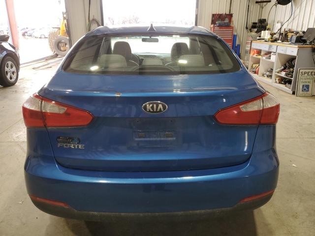 KNAFX4A61E5095756 - 2014 KIA FORTE LX BLUE photo 6