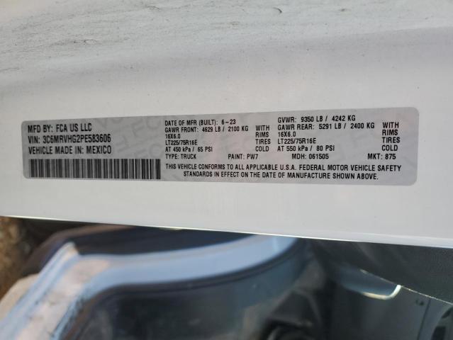 3C6MRVHG2PE583606 - 2023 RAM PROMASTER 3500 HIGH თეთრი ფოტო 13