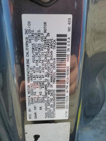 5TETX4CN9AZ685270 - 2010 TOYOTA TACOMA ACCESS CAB ნაცრისფერი ფოტო 12