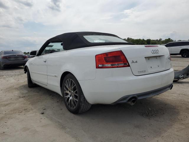 WAUDF48H49K002981 - 2009 AUDI A4 2.0T CABRIOLET QUATTRO WHITE photo 2